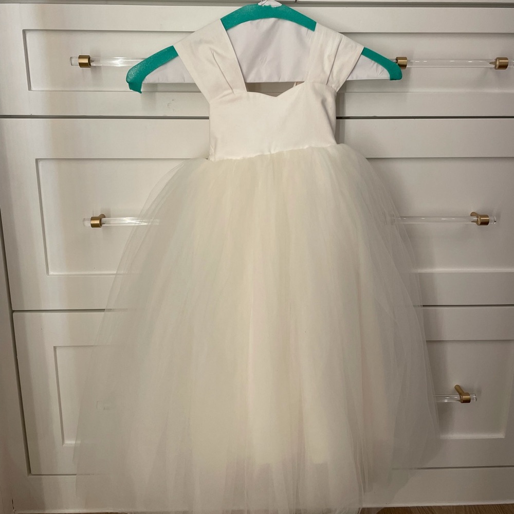Tulle Ivory Flower Girls dress - 2/3T